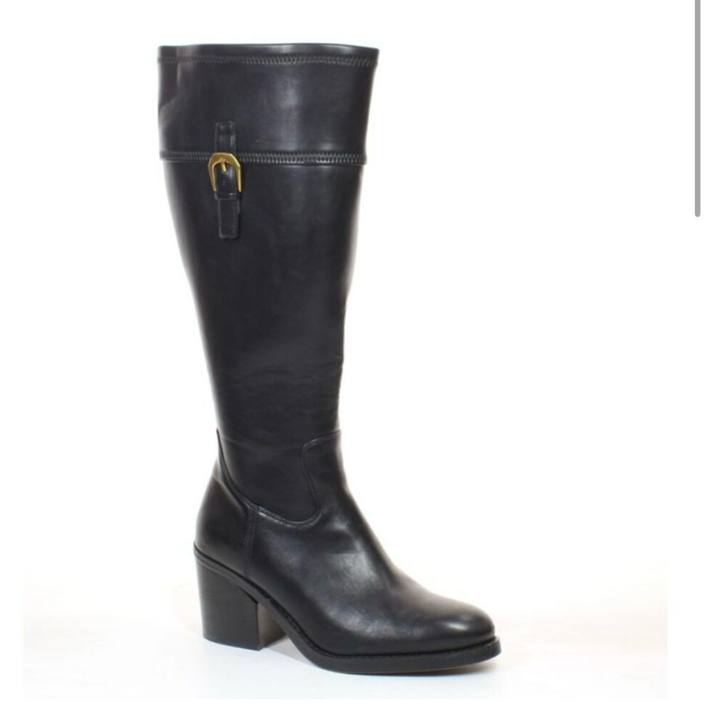 Franco Sarto Womens Adabella Black Wide Calf Boot Size 6 WC
